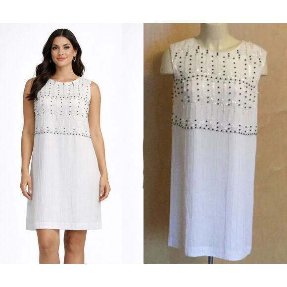 French Connection Dresses & Skirts - French Connection Sleeveless A-Line Dress beaded